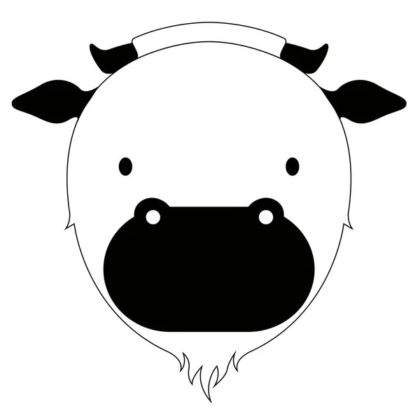 Avatar de toro lindo aislado — Vector de stock