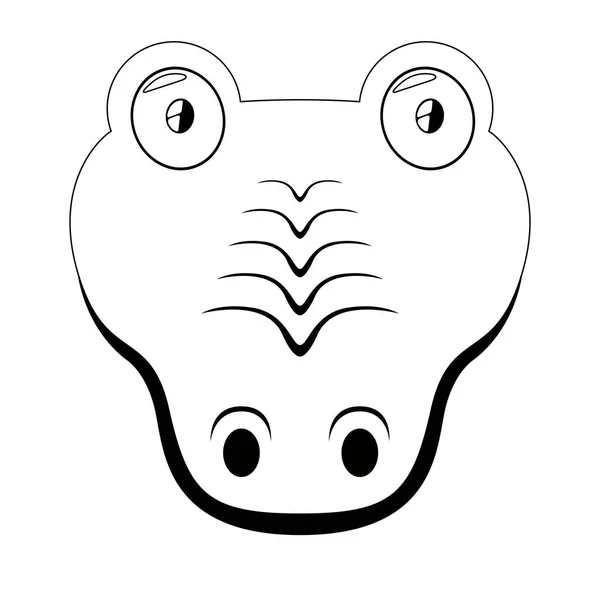 Isolado bonito crocodilo avatar —  Vetores de Stock