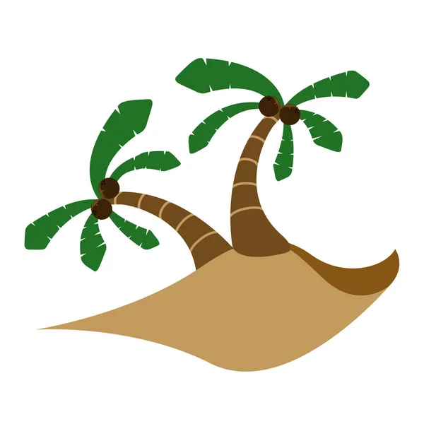 Geïsoleerde palmboom icoon — Stockvector