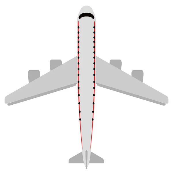 고립된 비행기의 모습 — 스톡 벡터