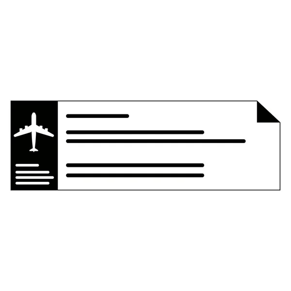 Isolated airplane ticket icon — Stock Vector