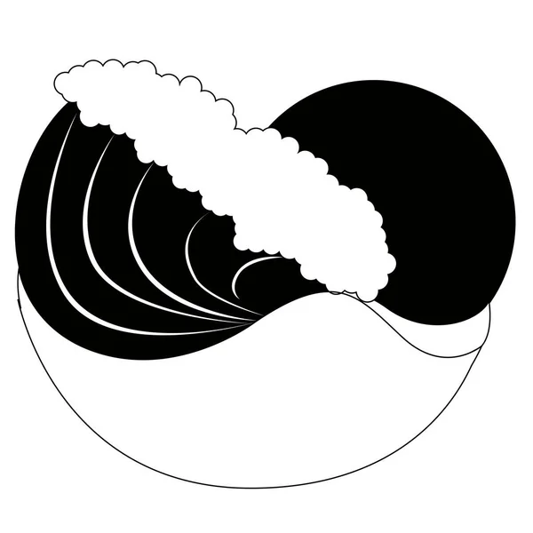 Ikone der Ozeanwelle — Stockvektor