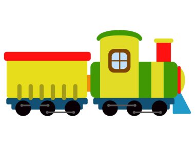 İzole tren oyuncak simgesi