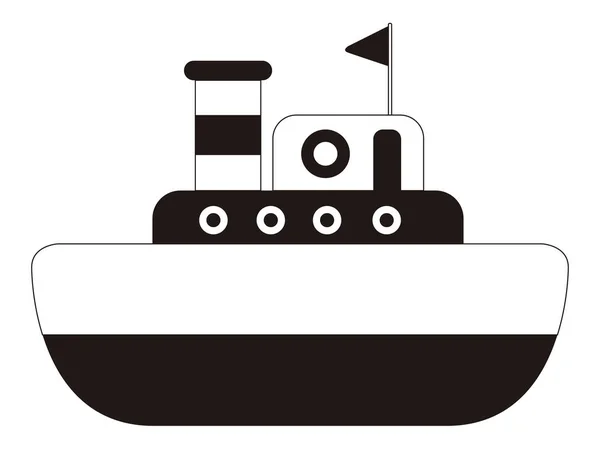 Geïsoleerde schip speelgoed pictogram — Stockvector