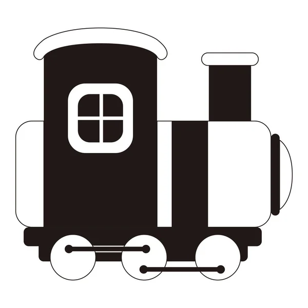 İzole tren oyuncak simgesi — Stok Vektör