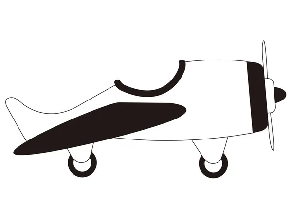 Isolée icône jouet avion — Image vectorielle