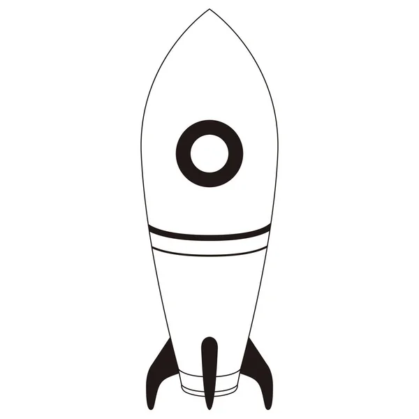 Isolerade raket utrymme leksak ikonen — Stock vektor