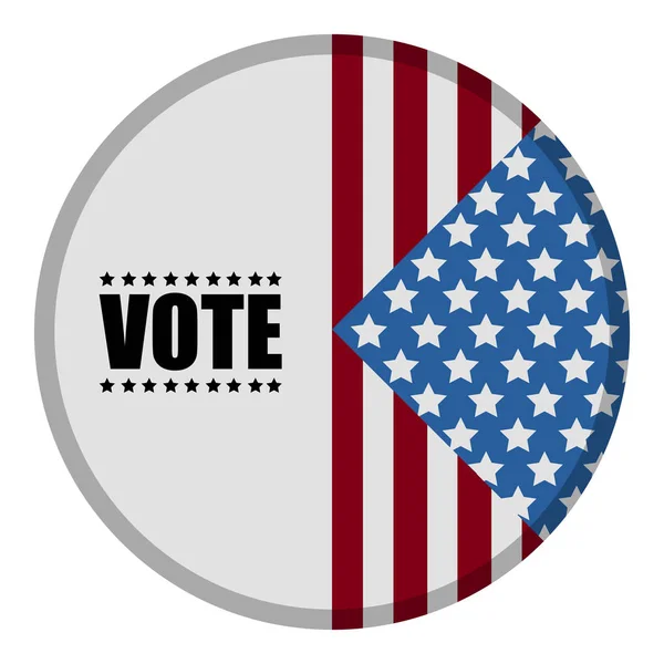 Ηνωμένες Πολιτείες εκστρατεία κουμπί — Διανυσματικό Αρχείο