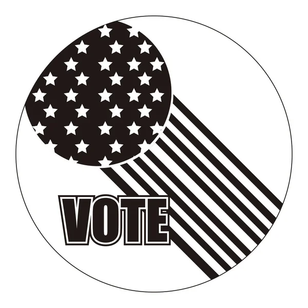Botón de campaña de Estados Unidos — Archivo Imágenes Vectoriales