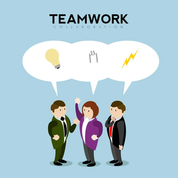 Group of businessmen. Teamwork — Stock Vector
