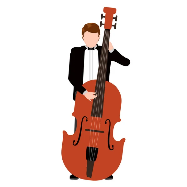 Geïsoleerde musicus pictogram — Stockvector