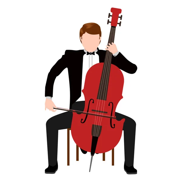 Icono de músico aislado — Vector de stock