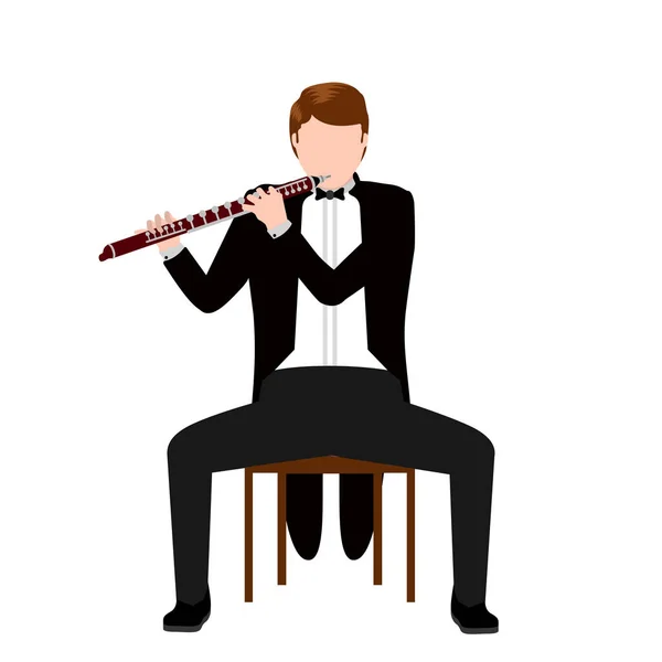 Geïsoleerde musicus pictogram — Stockvector