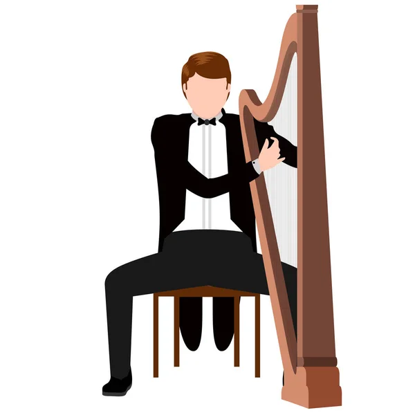 Geïsoleerde musicus pictogram — Stockvector