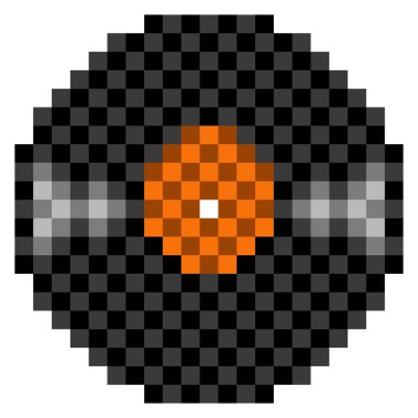 Pixelated vinil simgesi