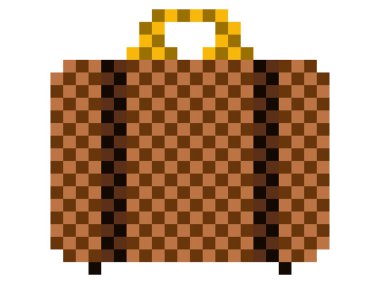 Pixelated seyahat çantası simgesini