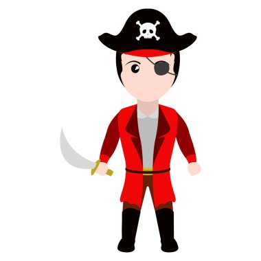 Bir korsan kostüm evlat. Cadılar Bayramı