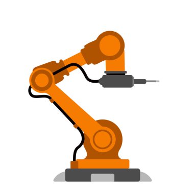İzole robotik kol simgesi