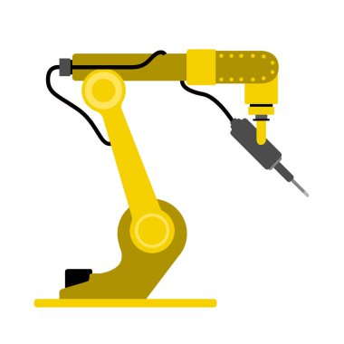 İzole robotik kol simgesi