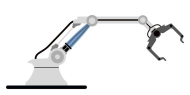 İzole robotik kol simgesi