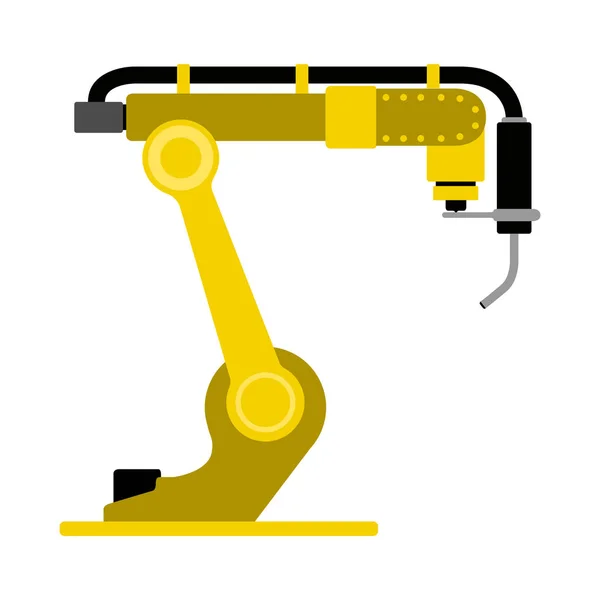 Ikona izolované robotické rameno — Stockový vektor