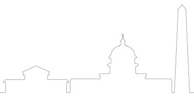 Sürekli çizgi skyline Washington DC.