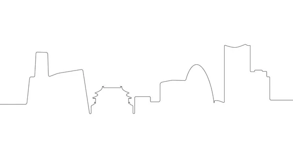 Skyline ligne continue de Pékin — Image vectorielle