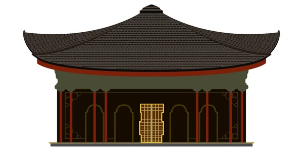 Icono de edificio asiático de color aislado — Vector de stock