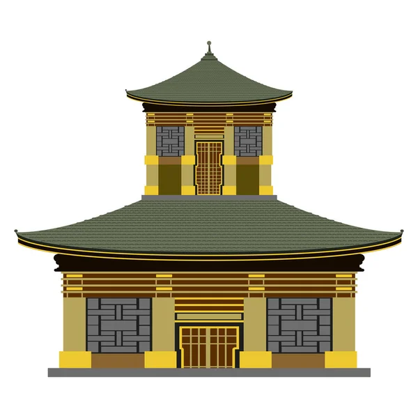 Icono de edificio asiático de color aislado — Vector de stock