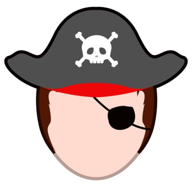 Soyut korsan kostüm