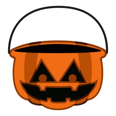 İzole boş jack-o-lantern şekerler için