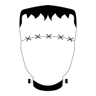 Soyut halloween canavar maskesi