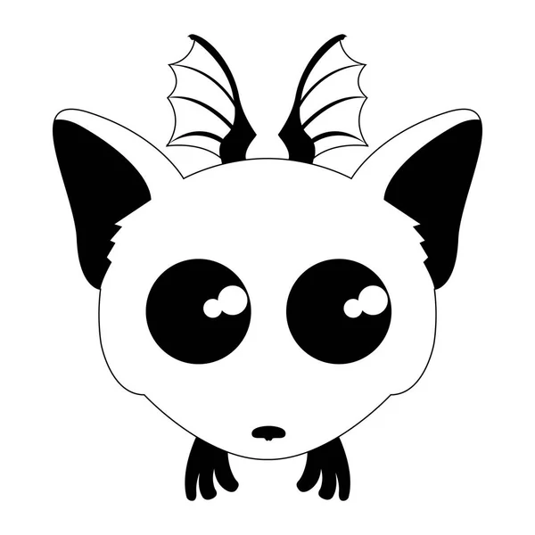 Abstract cute bat icon — Stock Vector