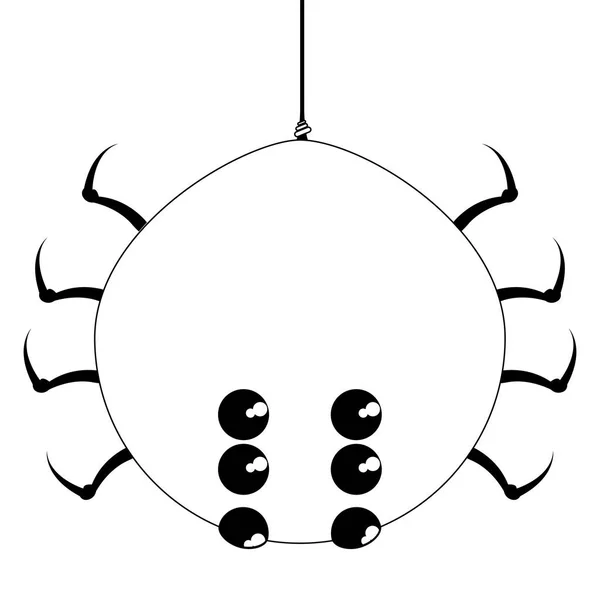 Isolé icône d'araignée fantôme mignon — Image vectorielle