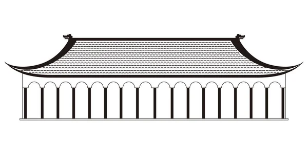 Icono de edificio asiático aislado — Vector de stock