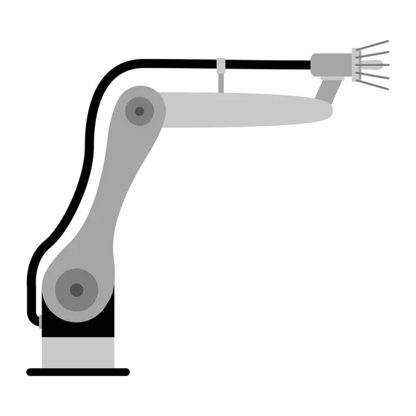 Isolerade robotarm ikonen — Stock vektor