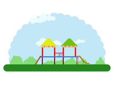 Bir çocuk parkı peyzaj