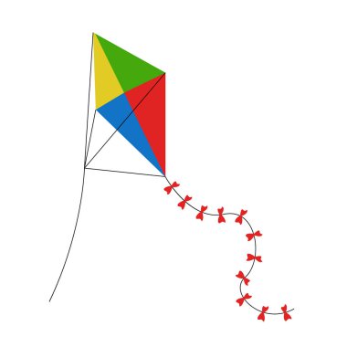 İzole uçurtma oyuncak simgesi