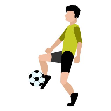 İzole çocuklar futbol simge oyun