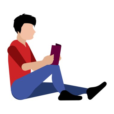 Kitap simgesini okuma kişi izole
