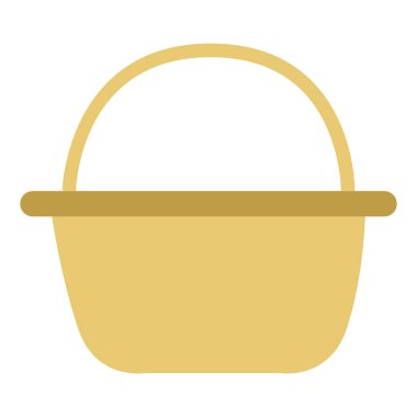 İzole boş piknik sepeti