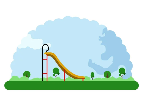 Paisaje de un parque infantil — Vector de stock