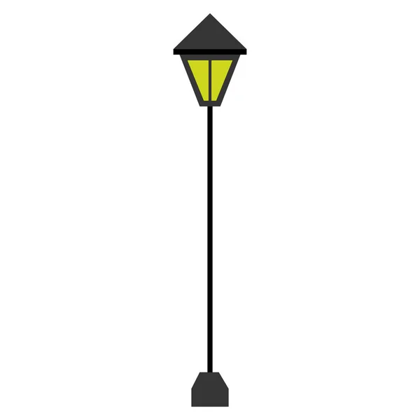 Изолированный значок столба ретро-лампы — стоковый вектор