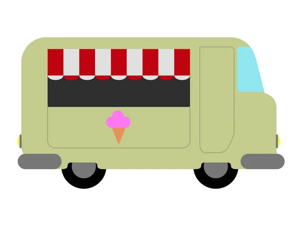 Icono de camión de comida aislado — Vector de stock