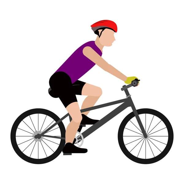 Isolated person riding a bike icon — Stock Vector