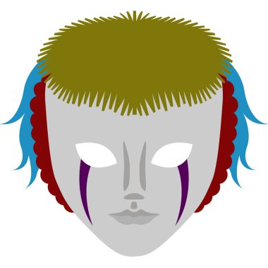 İzole renkli karnaval maskesi