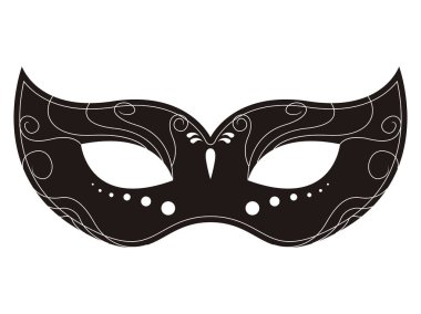İzole karnaval maskesi simgesi. Vektör çizim tasarım