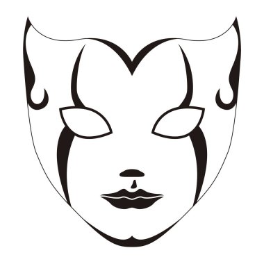 İzole karnaval maskesi simgesi