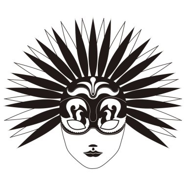 İzole karnaval maskesi simgesi