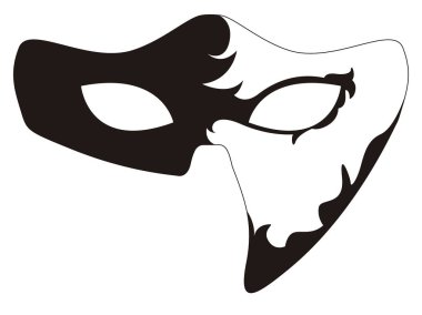 İzole karnaval maskesi simgesi